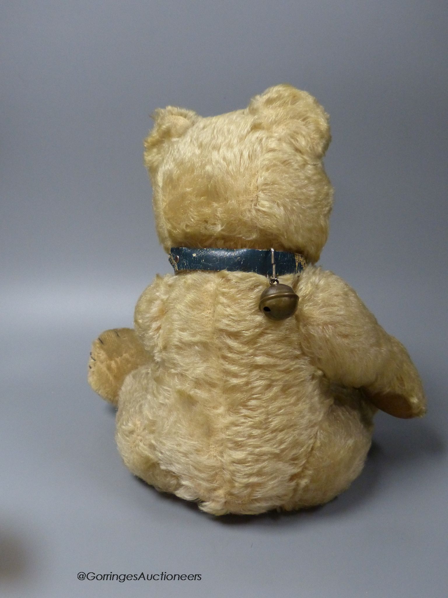 A rare Steiff teddy bear in good condition, thick blonde mohair, c.1930s